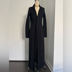 1970s Vintage Henri Bendel New York Black Merino Wool Sweater Coat